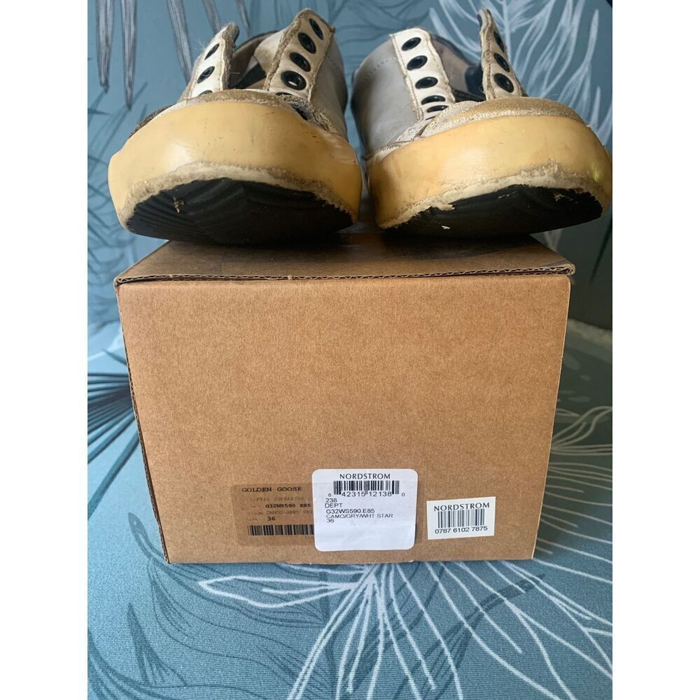 Golden Goose Superstar Silver White SNEAKERS GYM SHOES women’s sz 36 5.5 6 WORN - Picture 4 of 8